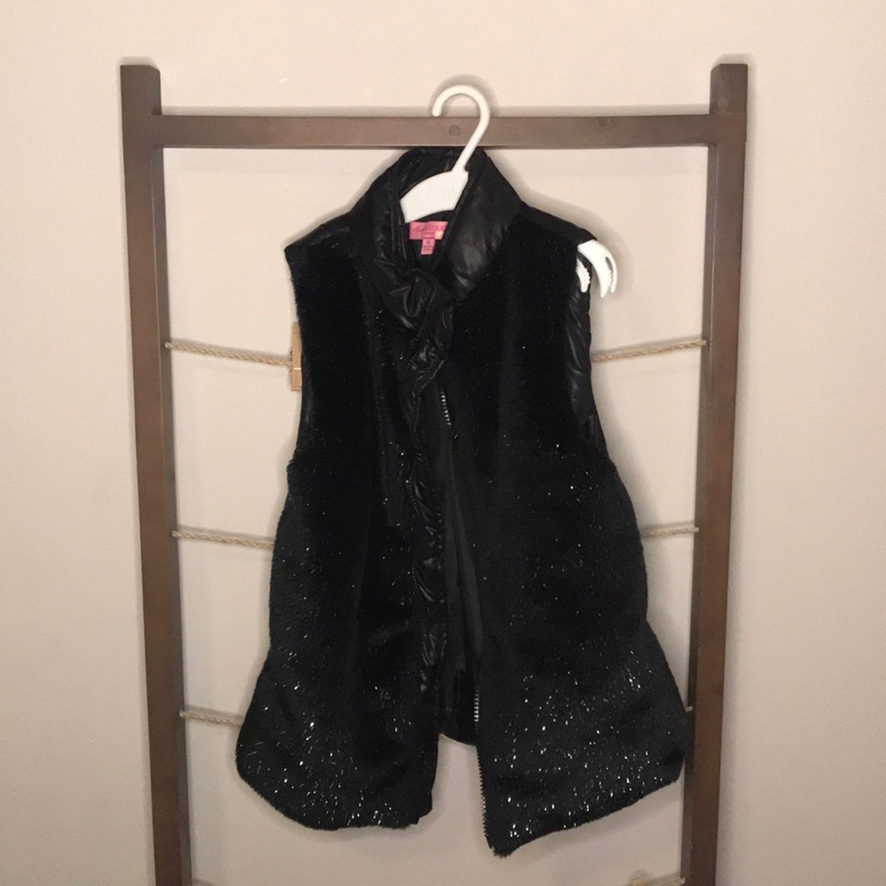 Black Shimmering Vest